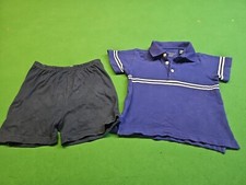Cherokee 100 Cotton Polo Shirt Top  Shorts Elastic Waist Size 4