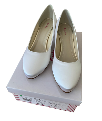 Rainbow Club Megan Brautschuhe Hochzeit Pumps Satin Gr. 39,5 White / Weiß - Bild 2 von 3