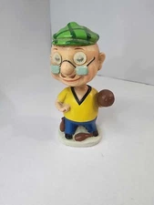Vintage Bowler Bobblehead antique figurine bobble Nodder  Japan 1950 pin wink