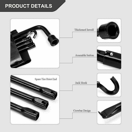 2002-2015 Dodge Ram 2500 3500 Spare Tire Lug Wrench Tool for Jack Replacement US - Picture 3 of 12