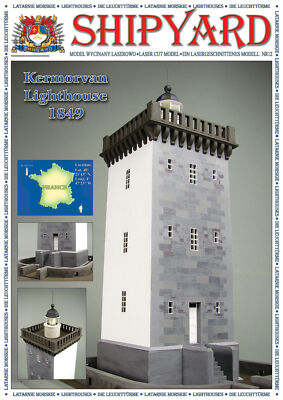 Kartonmodell Leuchtturm Kermorvan 1:72 Shipyard
