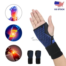 Wrist Hand Support Brace Carpal Tunnel Sprain Arthritis Gym Sports Right / Left