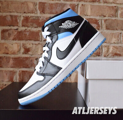 Women S Nike Air Jordan 1 Mid White Black University Blue Bq6472 102 Ebay