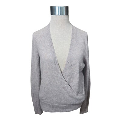 Madewell Sweater Size M Faux Wrap Wool Blend Beige