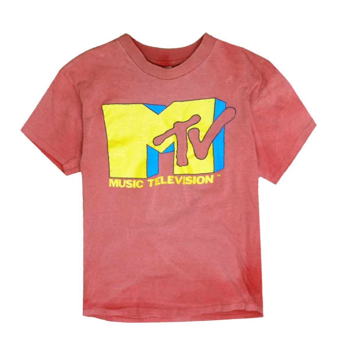 Vintage Music Television I Want My MTV T-Shirt Size Medium Red 90s Single  Stitch