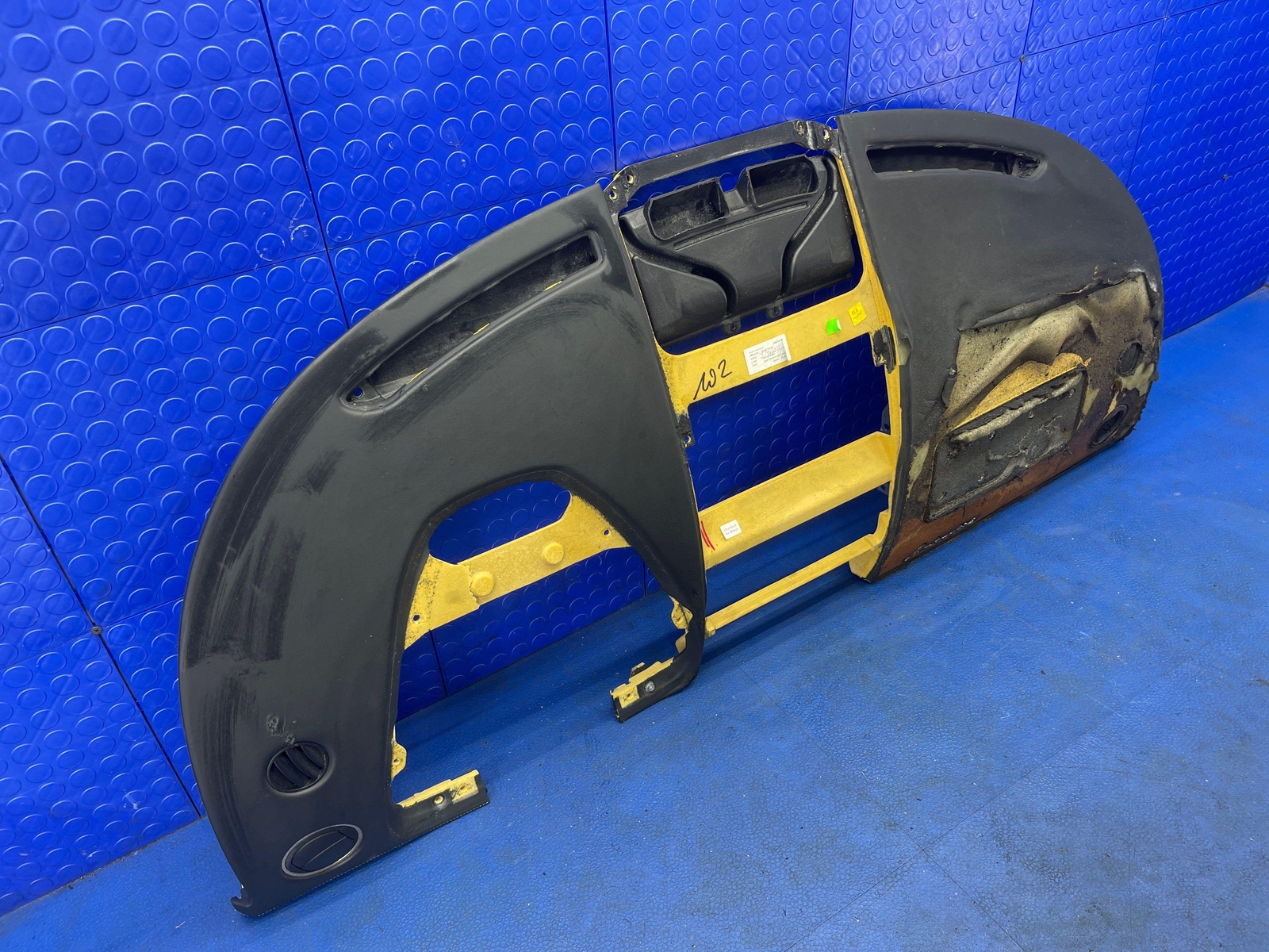 LAMBORGHINI GALLARDO OEM FRONT DASHBOARD PANEL BLACK *BURNT NEEDS NEW SKIN*