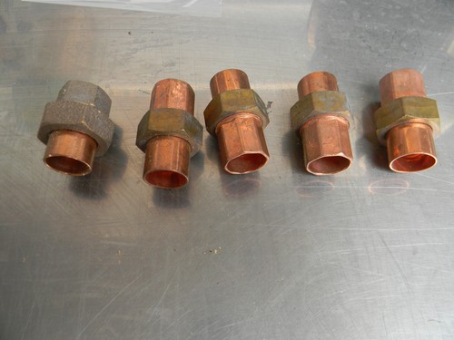 3/4" union Copper Plumbing fitting bag of 5 pcs  ---   BOX 343