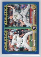 2024 Topps Update #US306 Easton Lucas / Angel Felipe RCOM Royal Blue Athletics