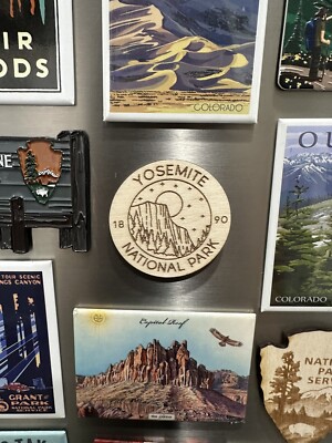 Yosemite National Park Souvenir Gift Fridge Wood Magnet NPS gift | eBay
