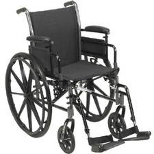 Drive Medical Cruiser III Lightweight 18" Wheelchair With Swing Away Foot Rests
