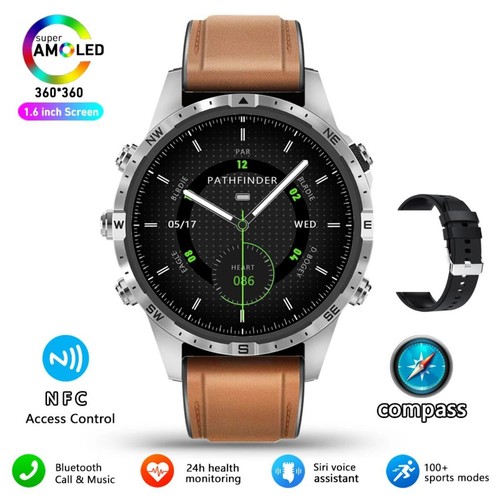 Montre Intelligente Ndavid, Écran Hd Amoled 2023*1.6, Boussole, Assistant vocal - Photo 20/22