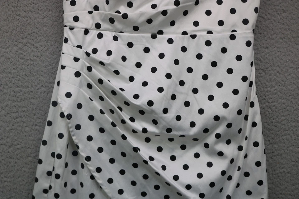 Mini Vestido XOXO Sin Tirantes Satinado Lunares-Talla 9-Fiesta-Imperio Cintura-Cóctel Foto 4 de 4