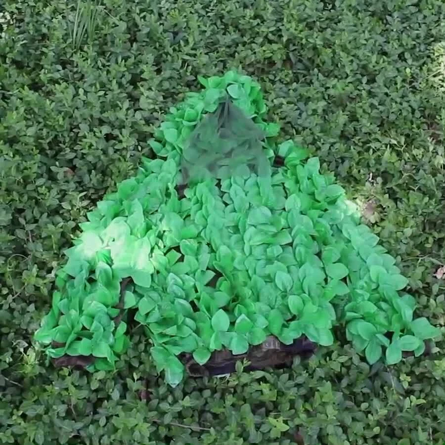 Ghillie Suit Waterproof Hunting Outdoor Training Leaves Camouflage Jacket Pants - Image 2 of 4