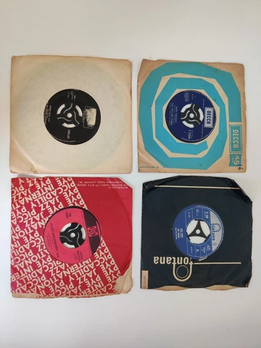 Job Lot Of 4 x 7" Vinyl Singles – Rolling Stones, Kinks, Troggs, Hendrix