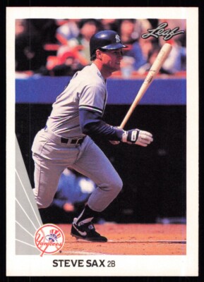 1990 Leaf Steve Sax New York Yankees #96