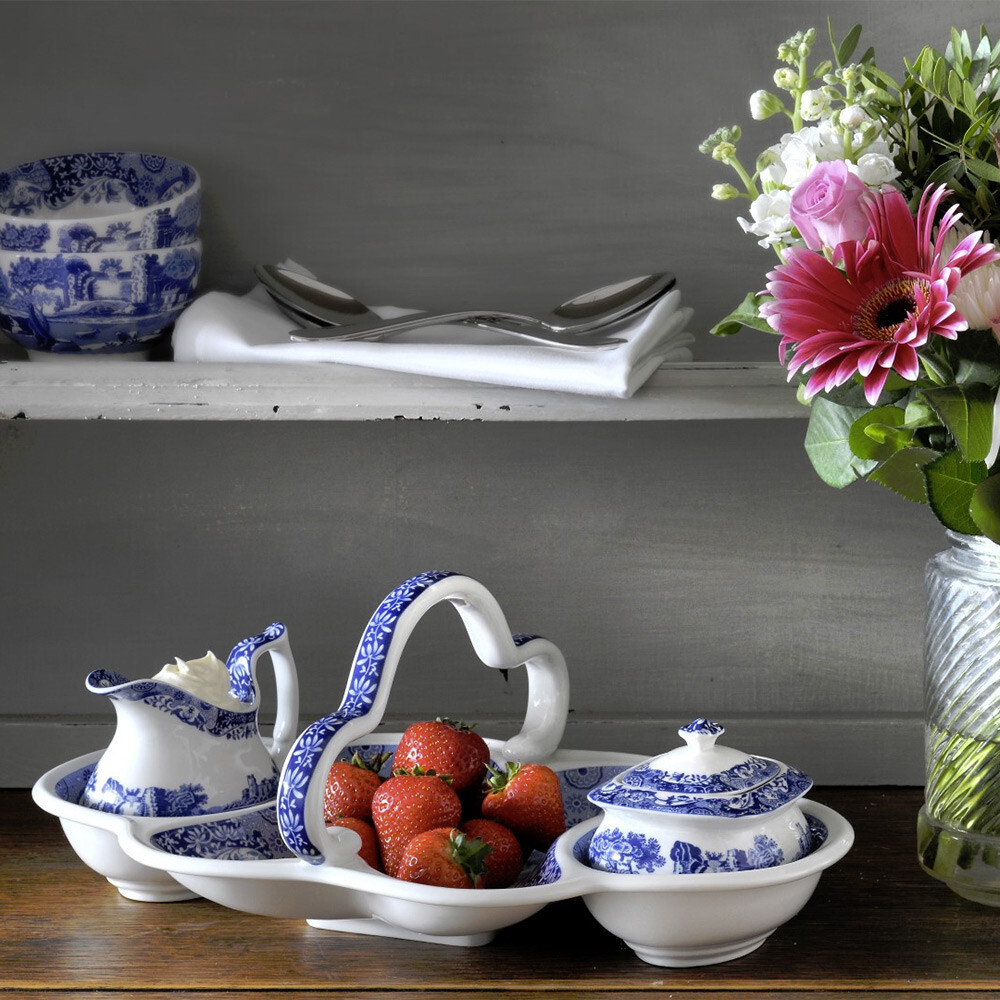 NEW Spode 200th Anniversary Blue Italian Entertaining Set NEW Spode 200th Anniversary Blue Italian Entertaining Set