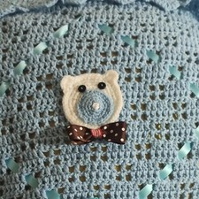 Copertina  ORSETTO AZZURRA  lana  uncinetto idea regalo nascita 💙bimbo 