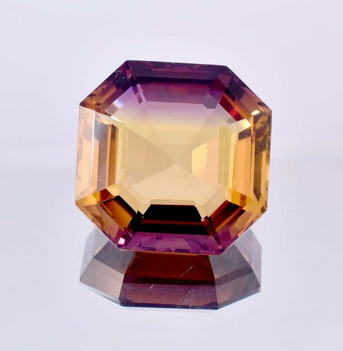 Ametrina Bolivia naturale impeccabile 11 x 11 bicolore gemme non trattate certificate GIT - Foto 4 di 7