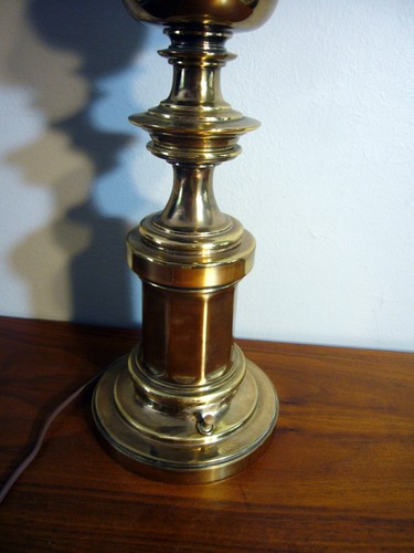 Vintage Stiffel Brass Candlestick Table Lamp 32" unusual design - Picture 2 of 8
