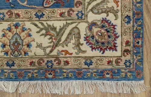 8x10 Blue Hand-Knotted Oushak Wool Rug I FREE Shipping I 223 - Picture 10 of 12
