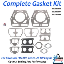 Complete Gasket Kit For Kawasaki FD731V, 675CC, 26 HP Engine 110612128 110612137