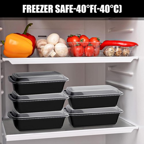 Cajas de almacenamiento de alimentos de 24 oz contenedores de comidas aptas para microondas sin BPA - Imagen 7 de 10