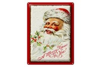 Blechschild Weihnachten Santa Claus Fest Christmas 30X40 Cm Schild