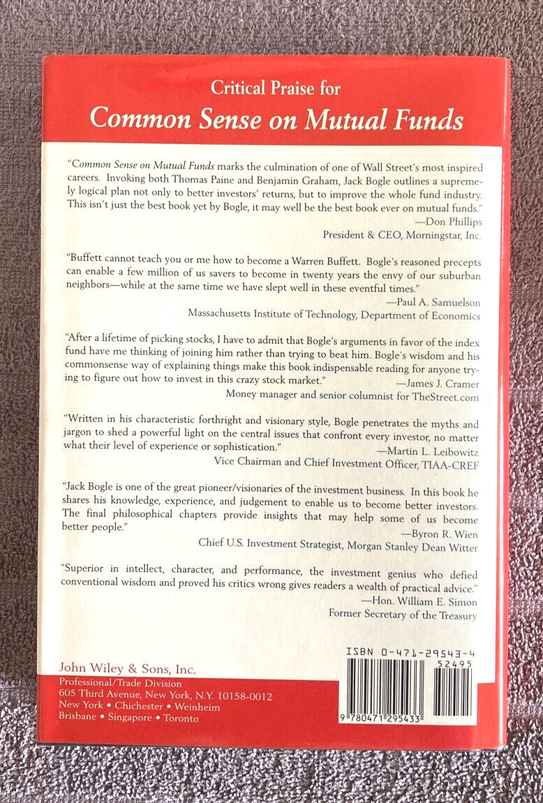 Common Sense on Mutual Funds : New Imperatives for the Intelligent Investor  by John C. Bogle (1999, Hardcover) for sale online | eBay