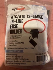 12 Gauge 12 AWG In-Line Fuse Holder 12v-DC for Car or Boat 30A fuses 10 Pack