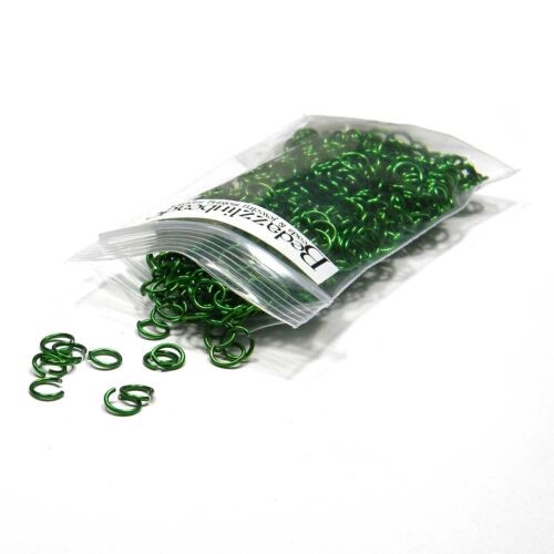 50 Aluminum 6mm 20 Gauge Bright Colored Open Round Jumprings Jump Ring Findings - Picture 6 of 14