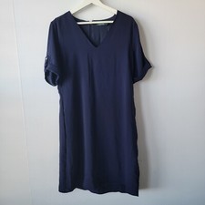 lauren ralph lauren shift dress womens size 14 short sleeve v-neck