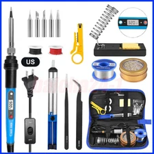 80W Electric Soldering Iron Welding Gun Tool Kit Solder Wire Desoldering Pump US