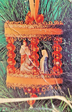 Fibre-Craft NATIVITY SCENE Panorama Sequin Bead Vtg Christmas Ornament Kit 9141