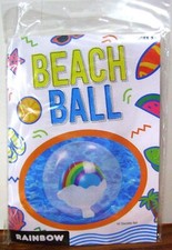 Colorful Large 16" Inflatable Rainbow Beach Ball AGES 3 