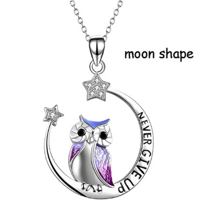 Diamond cheap owl necklace