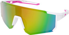 Hurley Semi-Rim Shield Polarized Sunglasses NWT White / Mirror - 47264-SUN2