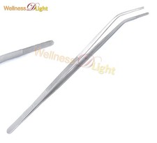 Huge Aquarium Tweezers Thumb Dressing Forceps Serrated 18" Long Curved