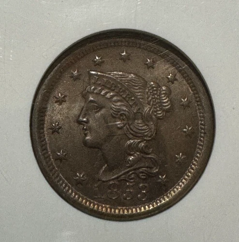 1853 MS64BN Braided Hair Large Cent  (NGC)