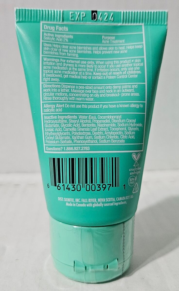 2 x Skinfix Acne+ 2% BHA Cleanser Face Wash 1 oz / 30 ml 2 x Skinfix Acne+ 2% BHA Cleanser Face Wash 1 oz / 30 ml