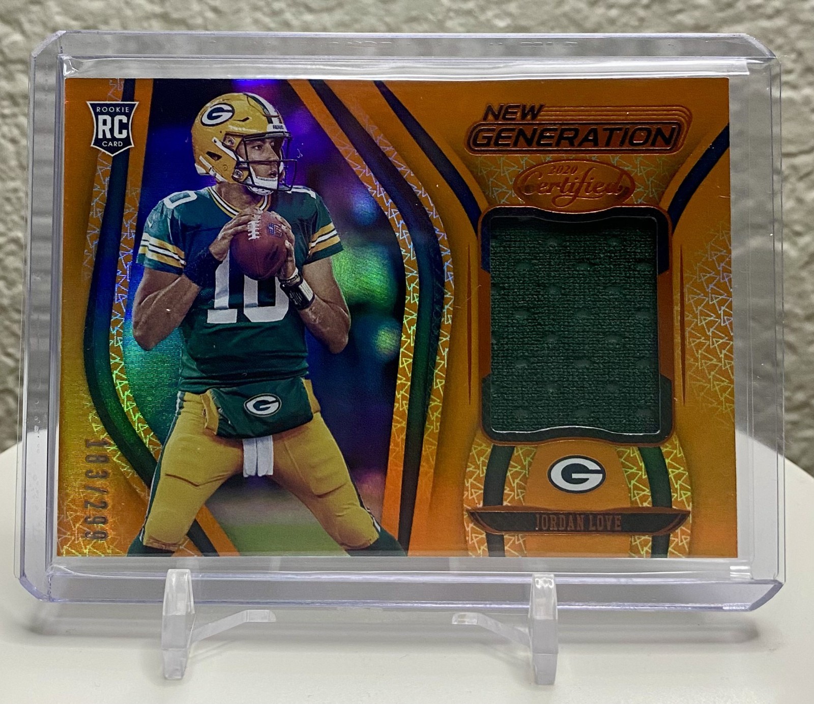 Jordan Love Panini Certified New Generation Jerseys #4 Mirror Orange