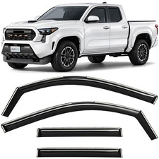 Sun Rain Visors Wind Rain Guards for 2024-2026 Toyota Tacoma Double Cab