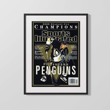 Hockey Autograph Print - Crosby Penguins - Cup Commemorative