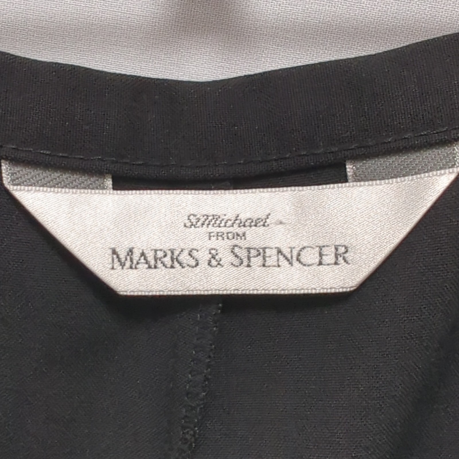Marks & Spencer St Michael Black Stretch Straight Leg Trousers UK 14 image 8