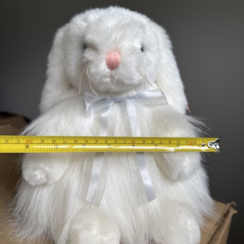 TY Beanie Classic Cashmere the Rabbit Beanie Baby 2001 White Plush Large Bunny - Picture 20 of 24