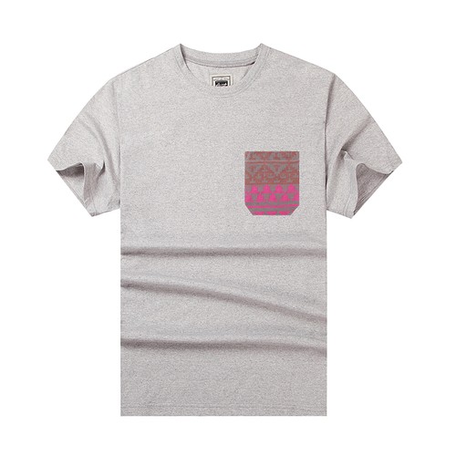 Premium Cotton Men's Pocket Tee Anti-Shrink Solid Color Crew Neck Everyday Wear