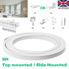 5M Flexible Curtain Track for Bay Straight Window Wall Mounted for RV Shower HOT