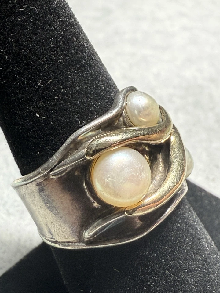 Anillo Perla Hagit Gorali, Oro Amarillo 14K, Plata de Ley 925 Foto 2 de 4