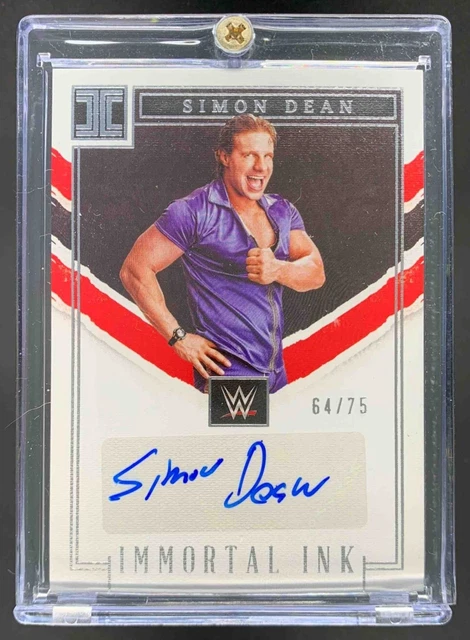 Simon Dean 2023 Panini Impeccable WWE Immortal Ink Auto /75