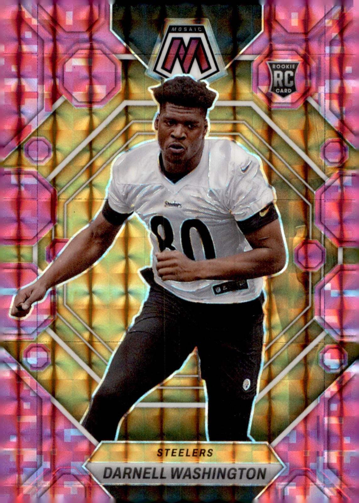 2023 Panini Mosaic Camo Pink Mosaic #306 Darnell Washington