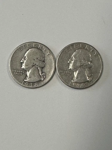 1938-P and 1938-S Silver Washington Quarter